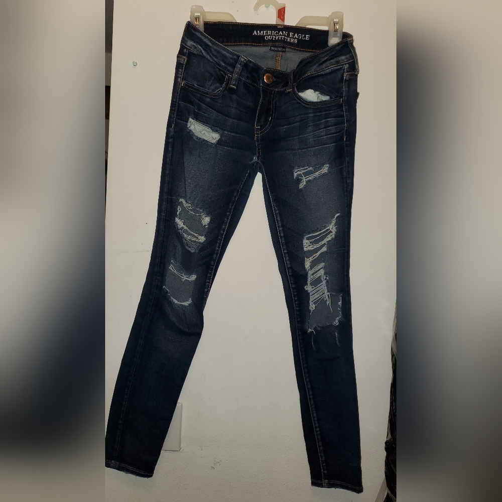 American Eagle Super Stretch Size US 6 Dark Blue